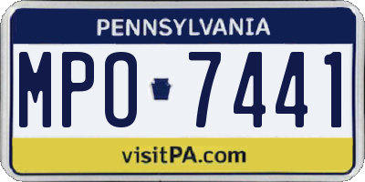PA license plate MPO7441