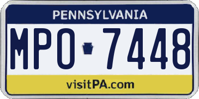 PA license plate MPO7448
