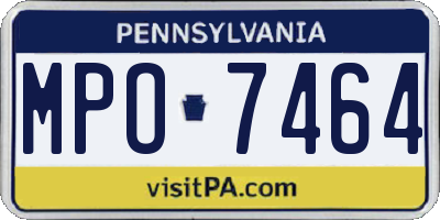 PA license plate MPO7464