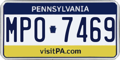 PA license plate MPO7469