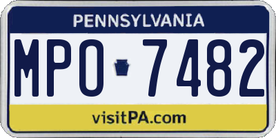PA license plate MPO7482