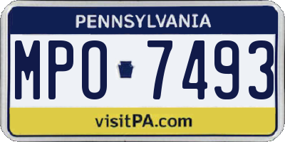 PA license plate MPO7493