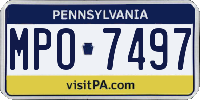 PA license plate MPO7497