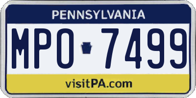 PA license plate MPO7499