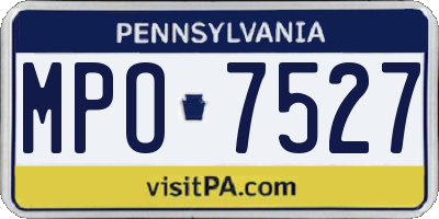 PA license plate MPO7527
