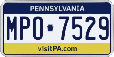 PA license plate MPO7529