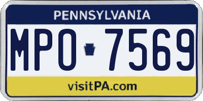 PA license plate MPO7569