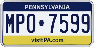 PA license plate MPO7599