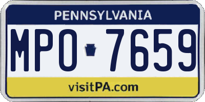 PA license plate MPO7659
