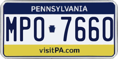 PA license plate MPO7660