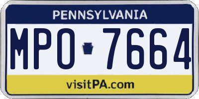 PA license plate MPO7664