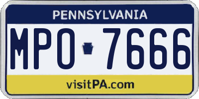 PA license plate MPO7666
