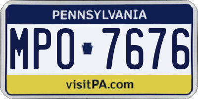 PA license plate MPO7676