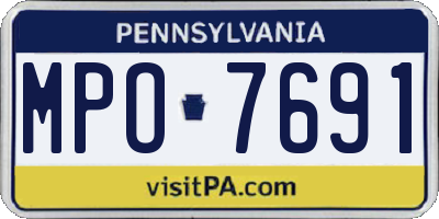 PA license plate MPO7691