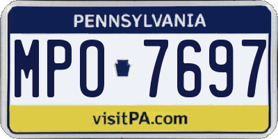 PA license plate MPO7697