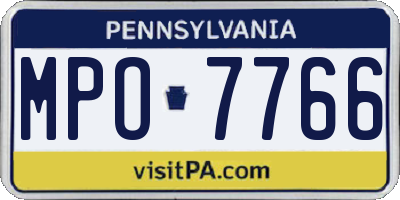 PA license plate MPO7766