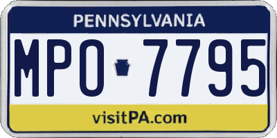 PA license plate MPO7795