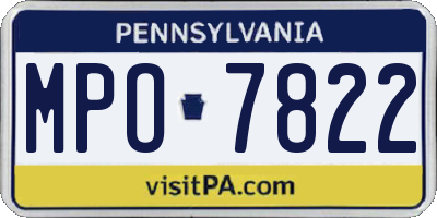 PA license plate MPO7822