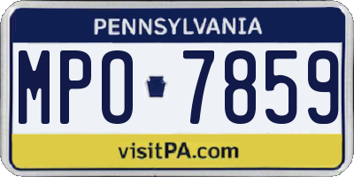PA license plate MPO7859