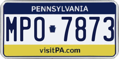 PA license plate MPO7873