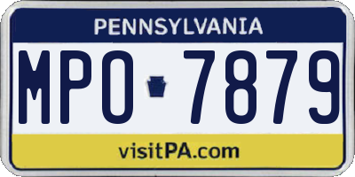 PA license plate MPO7879