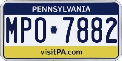 PA license plate MPO7882
