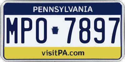 PA license plate MPO7897