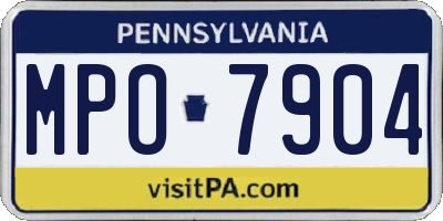 PA license plate MPO7904