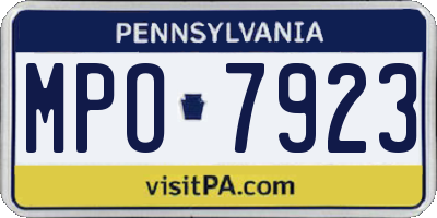 PA license plate MPO7923