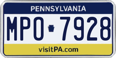 PA license plate MPO7928