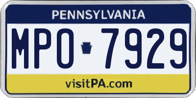PA license plate MPO7929