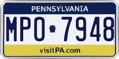 PA license plate MPO7948