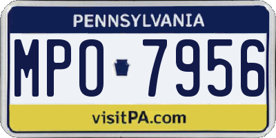 PA license plate MPO7956