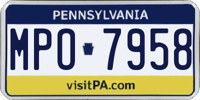 PA license plate MPO7958