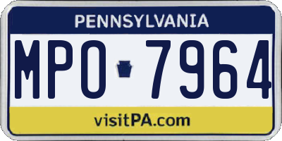 PA license plate MPO7964