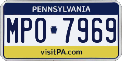 PA license plate MPO7969