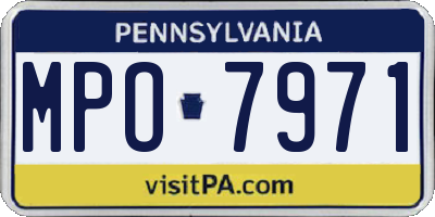 PA license plate MPO7971