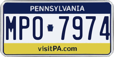 PA license plate MPO7974