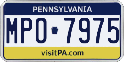PA license plate MPO7975