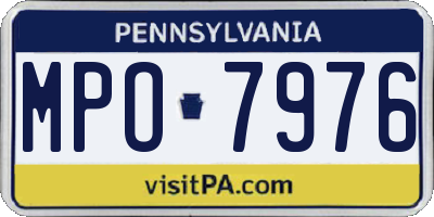 PA license plate MPO7976