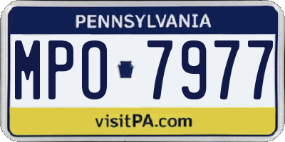 PA license plate MPO7977