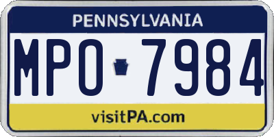PA license plate MPO7984