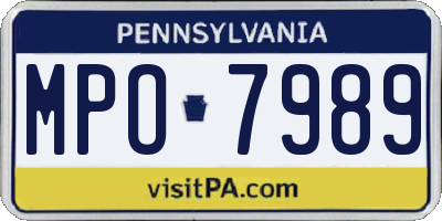 PA license plate MPO7989