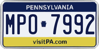PA license plate MPO7992