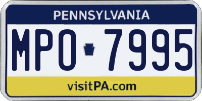 PA license plate MPO7995