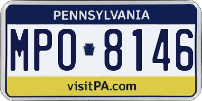 PA license plate MPO8146