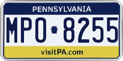 PA license plate MPO8255