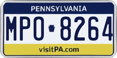 PA license plate MPO8264