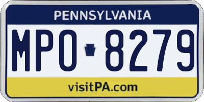 PA license plate MPO8279