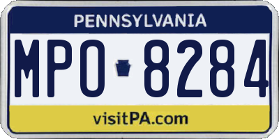 PA license plate MPO8284
